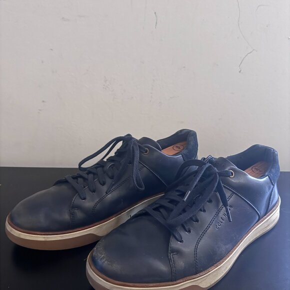 Cole Haan Brand Navy Blue Leather Sneakers, Men's 11.5 - Picture 3 of 9
